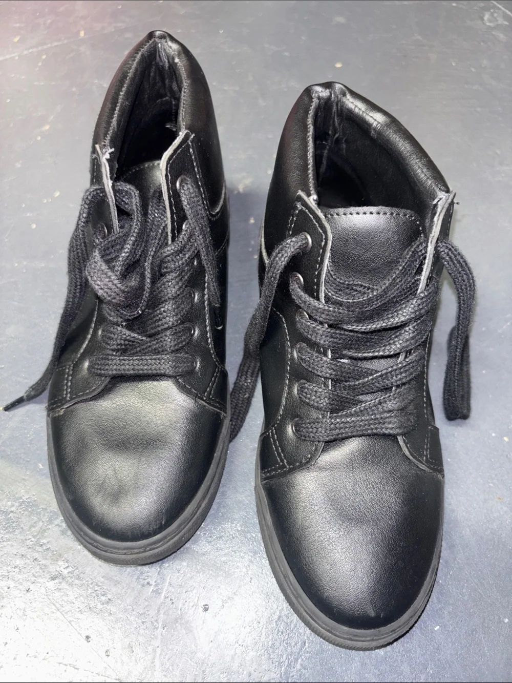 Boy’s Black High-Top Casual Sneakers